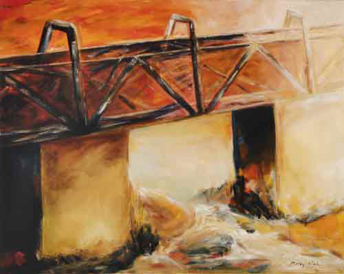 Old Bridge at Mavis Bank Giclee Print by Patsy Mair